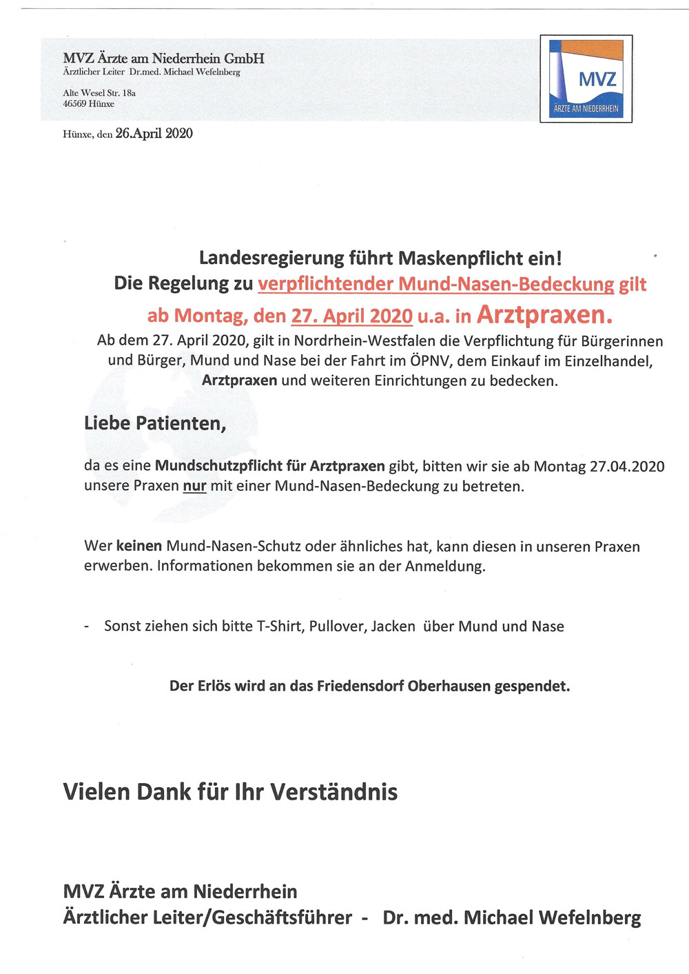 Information Maskenpflicht! Information Maskenpflicht!